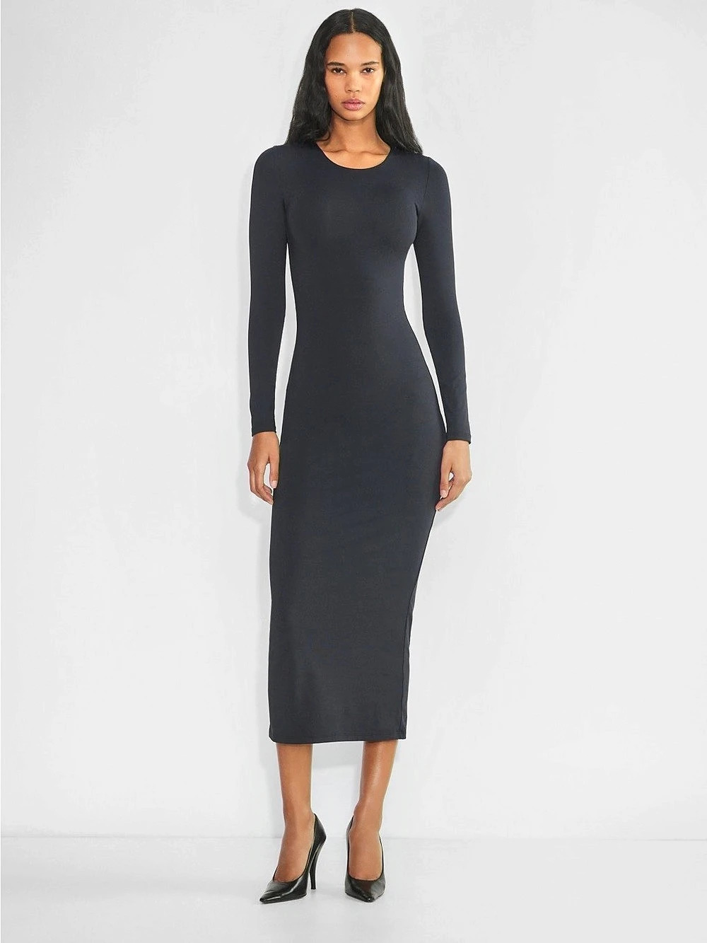 Aritzia Contour Crew Maxi Dress Black Size XS W TAGS